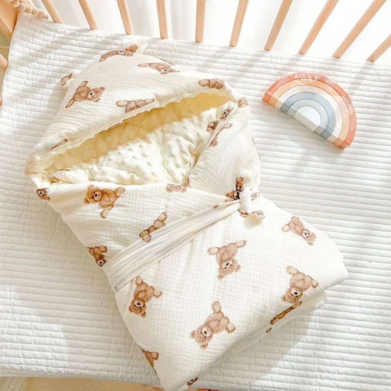 

Wrapping Swaddle Blanket Thicken Sleeping Bag Winter Blanket for Baby Stroller Wrap Blanket Towel for Infant Shower Gift