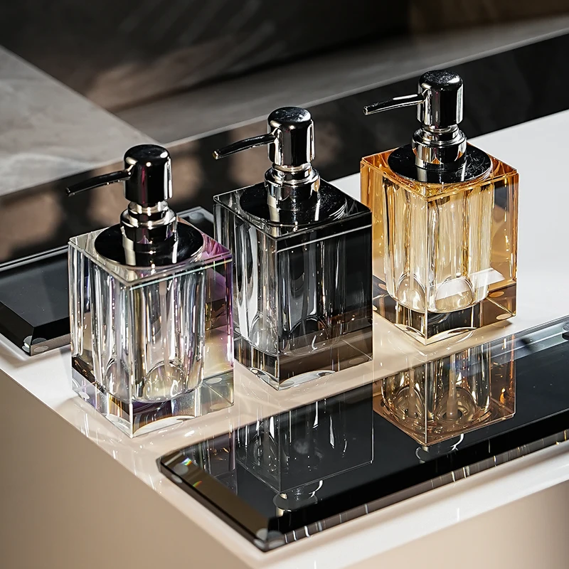 Modern Luxury Crystal Bathroom Supplies Kit Hand Sanitizer Bottle Set Soap Box Comb Rack Aromatherapy Bottle Lotion