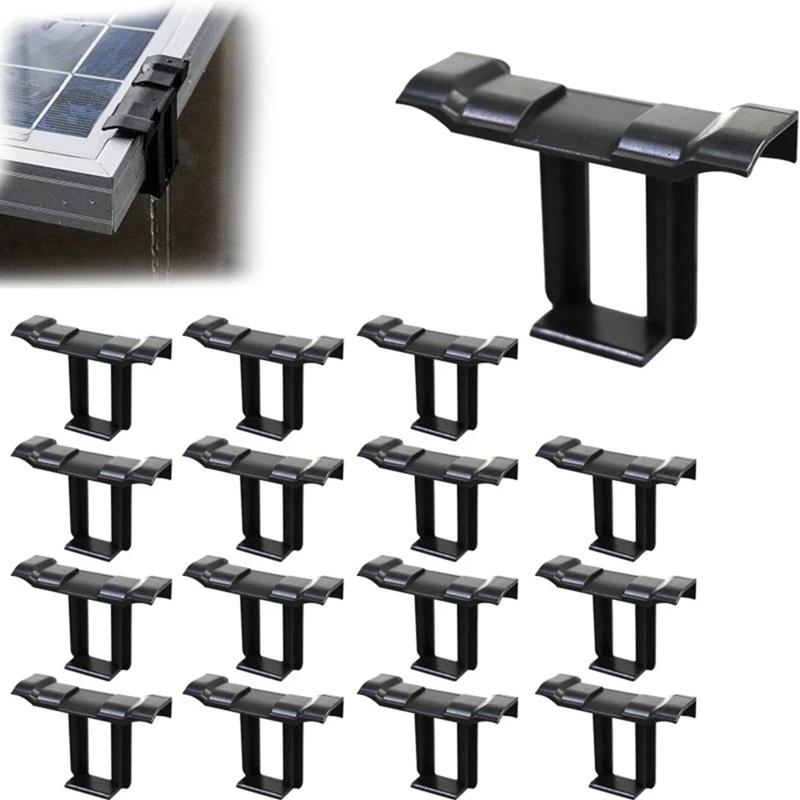 

30Pc Solar Panel Frames Water Drained Clip Thickness PV Panels Auto Remove Stagnant Water Dust Outdoor Tool