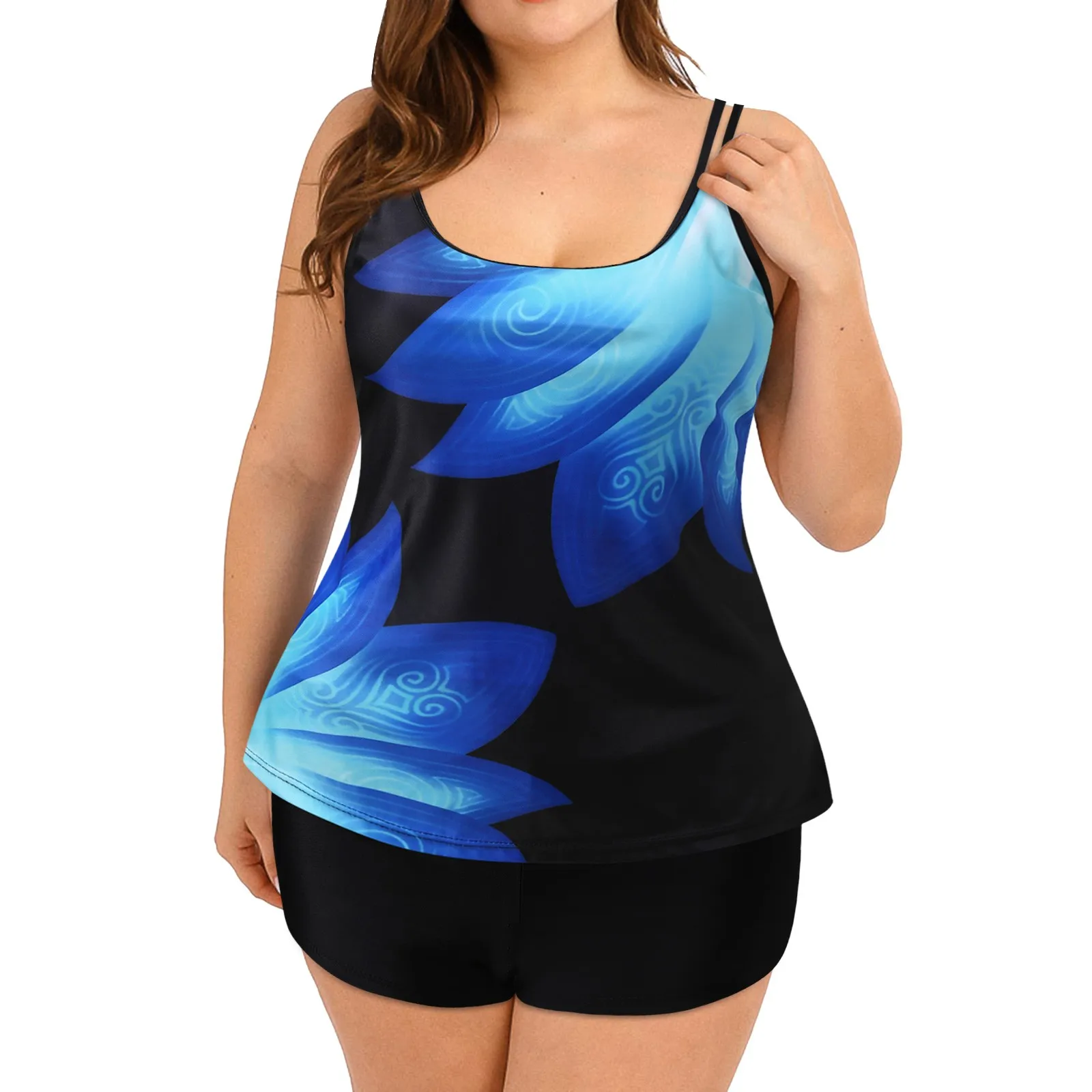

Summer Swimwears Tankinis Set Print Summer Swimsuit Women Strap Adjustable Bikini Female Split Bathing Suit Beachwear Casual