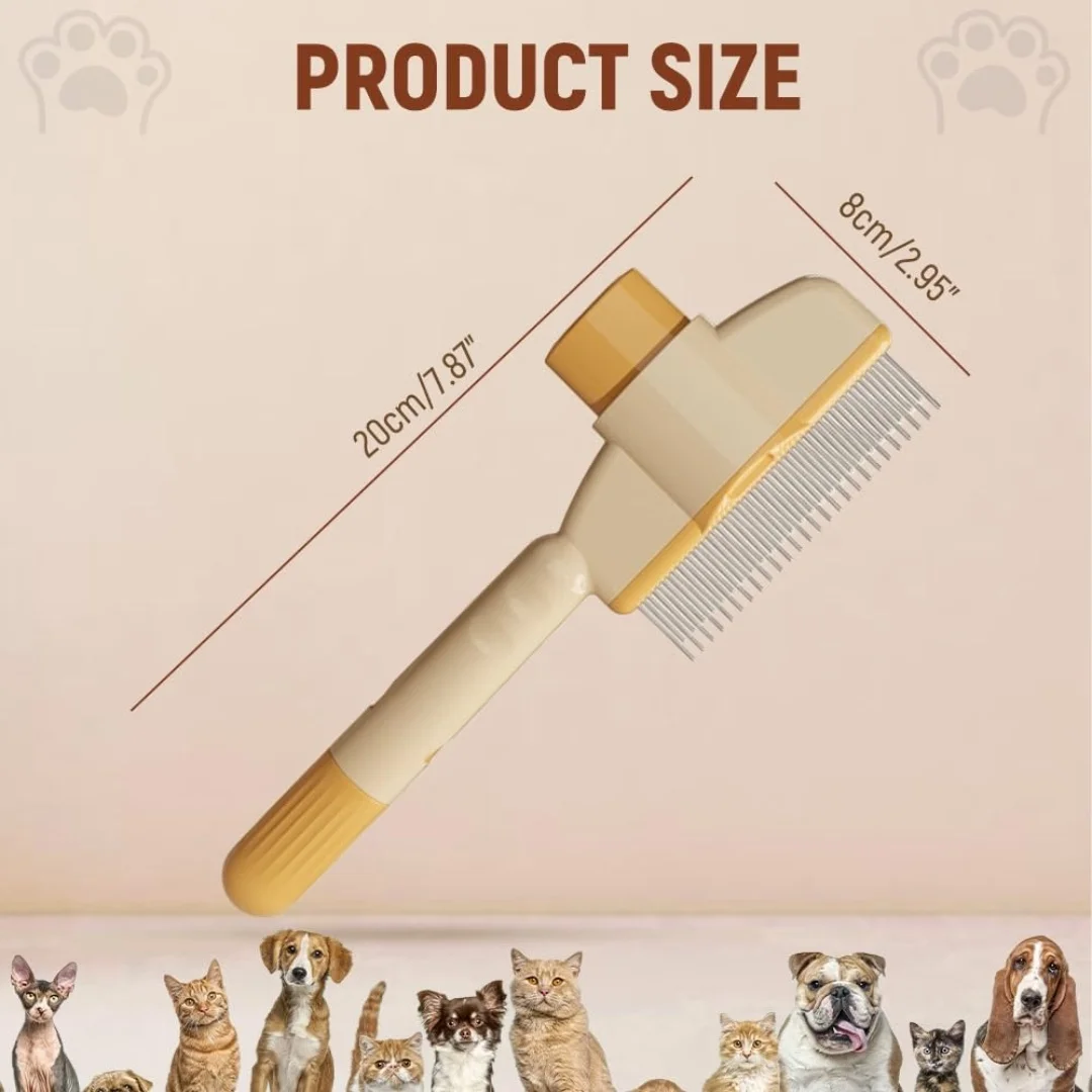 Cat Brush for Shedding, New Cat Deshedding Brush with Release Button, Cat Grooming Brush for Short and Long Haired Cats 5