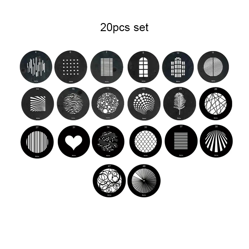 사진 스튜디오 스포트라이트 58mm Gobos OT1  MG06 패턴 삽입 카드 캐..