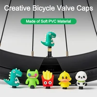 Capuchons de valve de vélo universels à motif de dessin animé, accessoires pour VTT et vélos de route, capuchons de valve de pneu à valve française 1