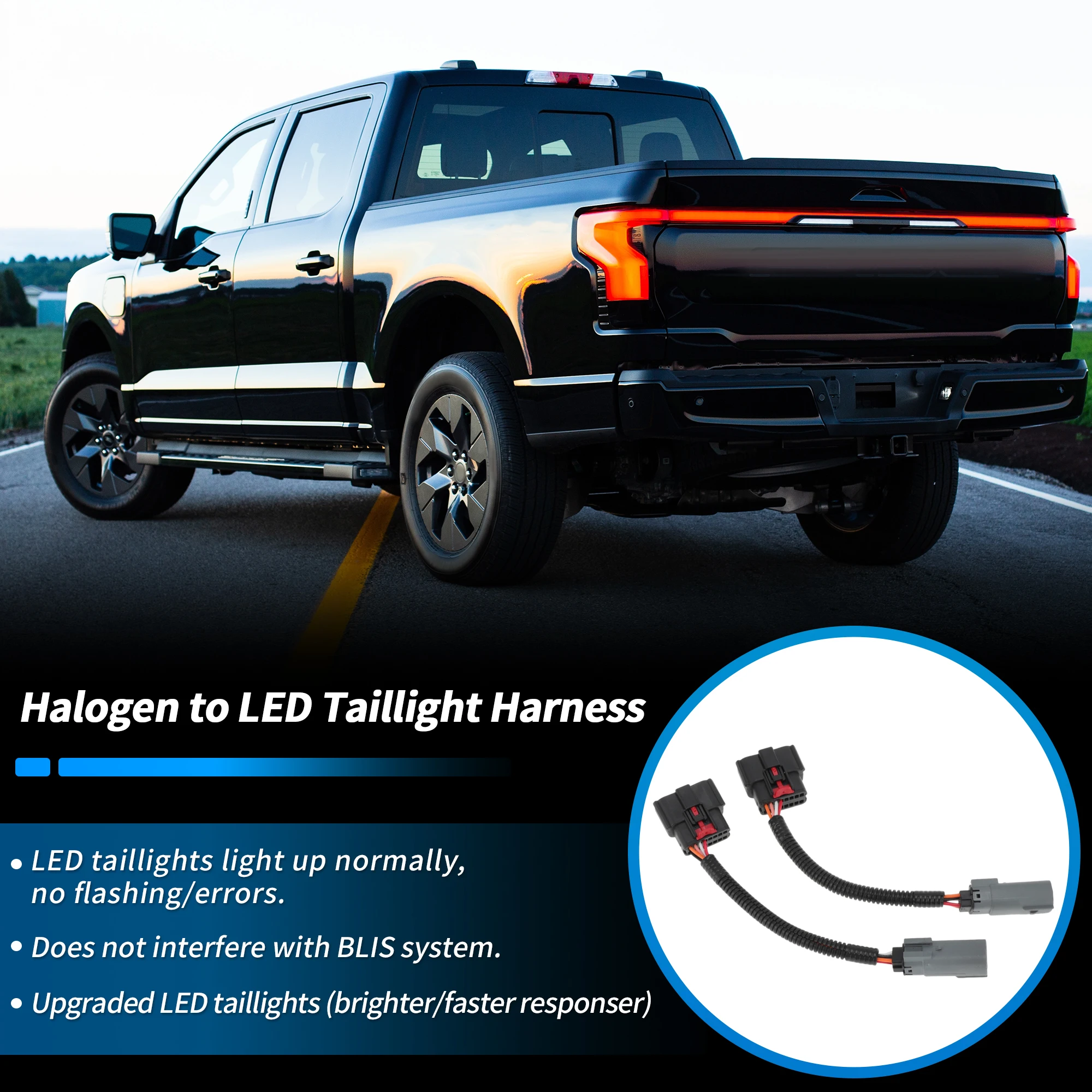 포드 F-150 2018 2019 2020용 UXCELL 할로겐에서 LED 후미등 어댑터 하네스 키트로 전환