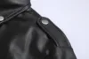 Men PU Leather Jacket Motorcycle Fashion Slim Fit Leather Coat 3
