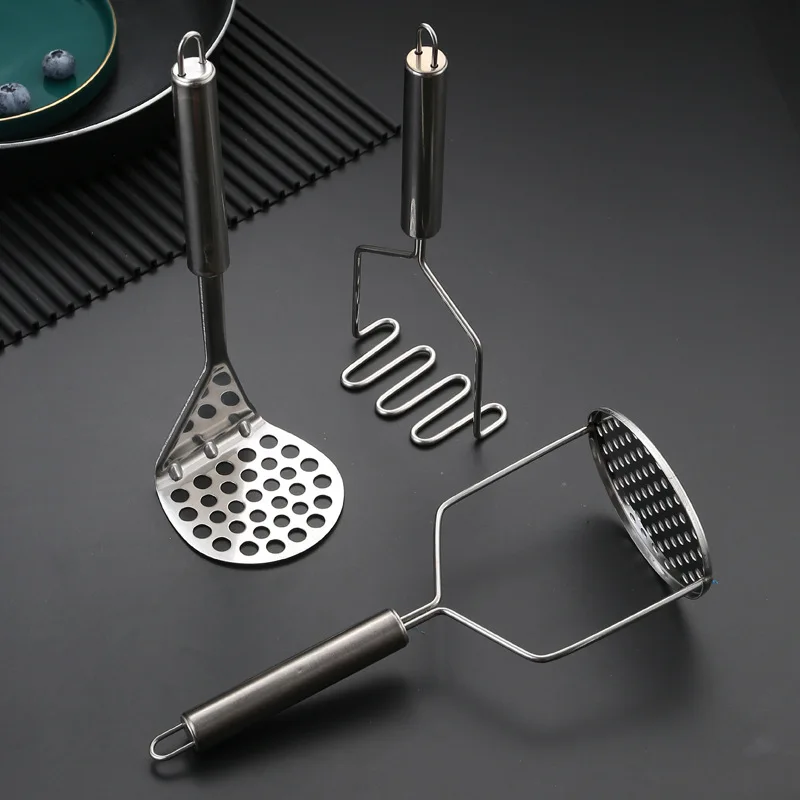 Stainless Steel Potato Masher Manual Pumpkin Grinder Yam Press Multiple Shapes Vegetable Puree Crusher Kitchen Accessories