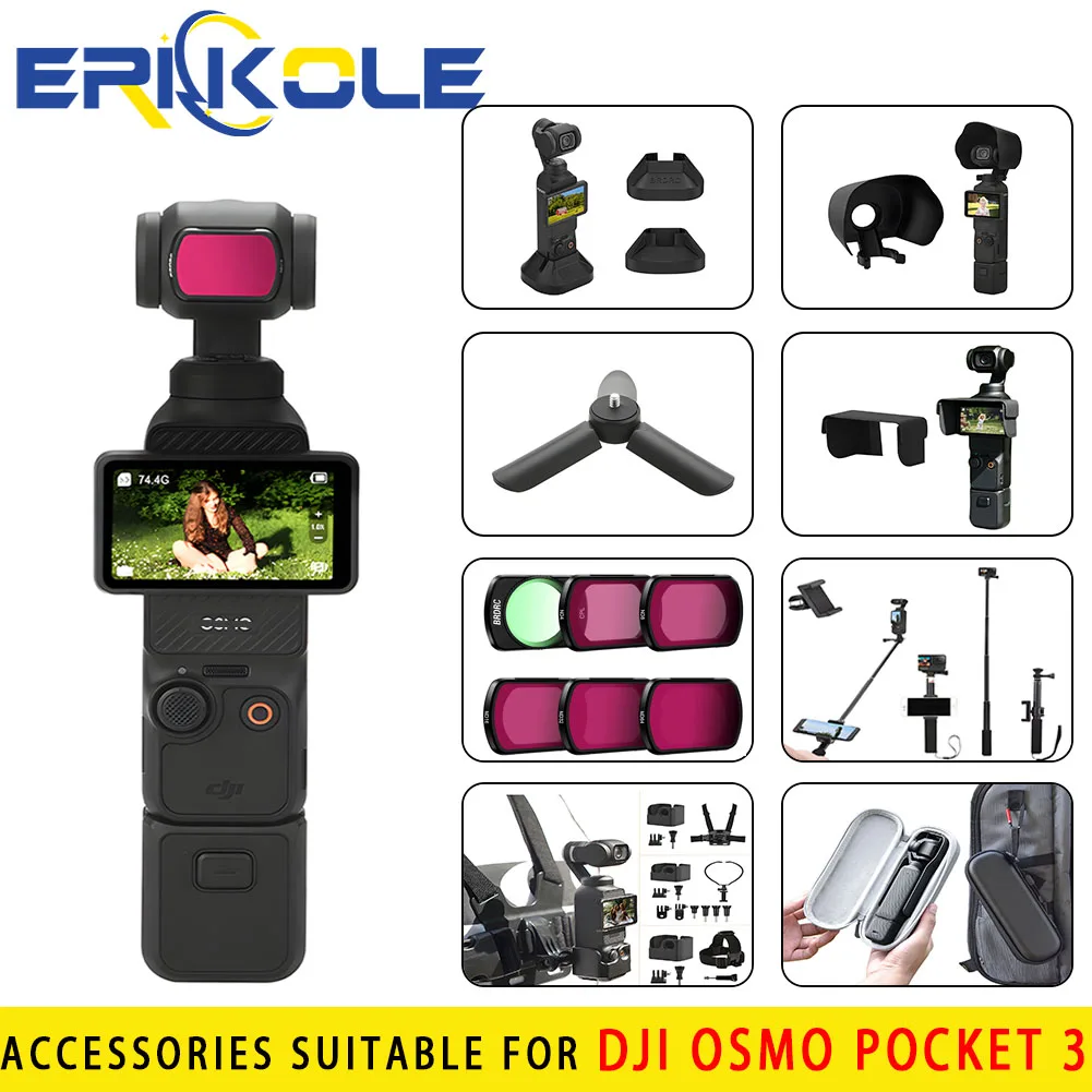 Per Dji Osmo Pocket 3 Set Di Accessori, Adattatore Di Espansione Pocket 3 Treppiede Selfie Stick Ecc-Compatibilità: Osmo Pocket 3