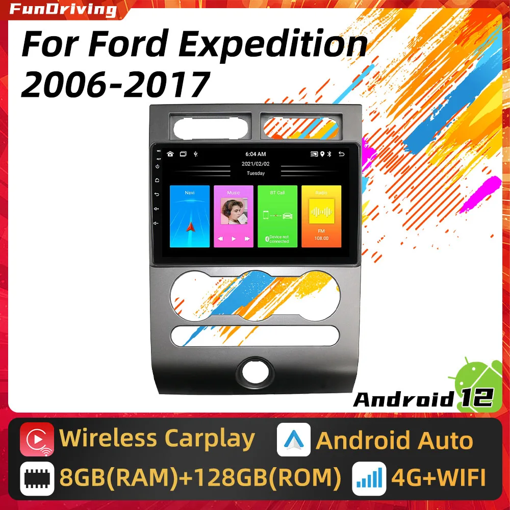 

Автомобильный радиоприемник 2 Din на Android для Ford разгрузки 2006 -2017, GPS, Wi-Fi, FM-навигация, Авторадио, мультимедийный плеер, головное устройство, аудио, стерео