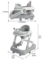 Baby Push Walker with Music Tray and Feeding Table