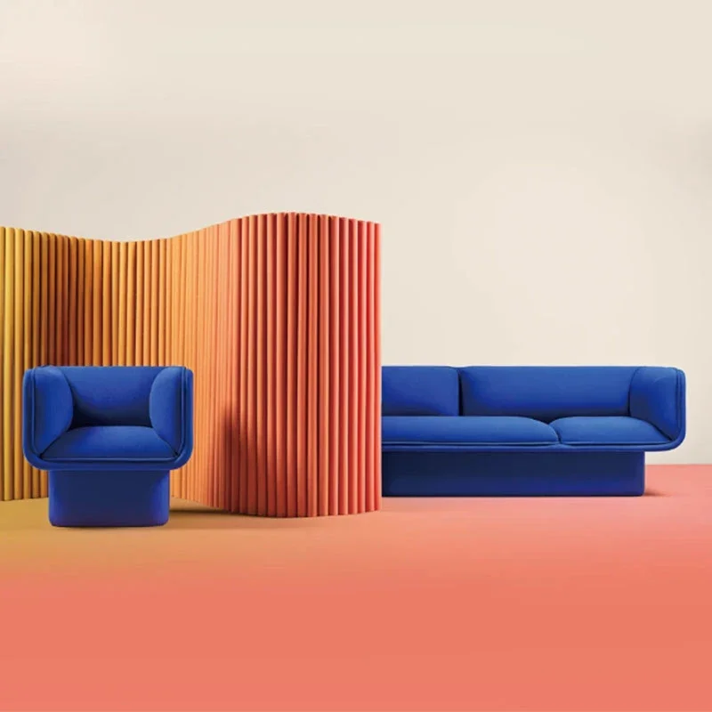 

Minimalist Nordic Living Room Sofa Bedroom Luxury Restaurant Creative Single Sofa Lazy Floor Divano Angolare Furniture Modern