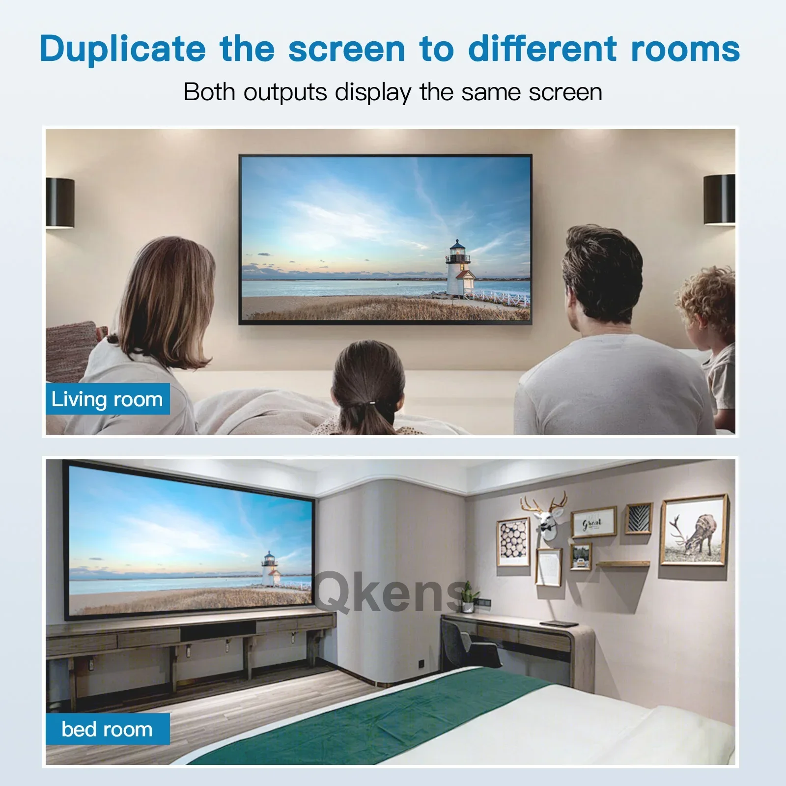 HDMI Splitter HDMI 2.1 Splitter 4K 120Hz 8K 60Hz HDMI Splitter 1x2 1 in 2 Out Video Distributor Converter Dual Monitor Display CEC 3D HDR10+