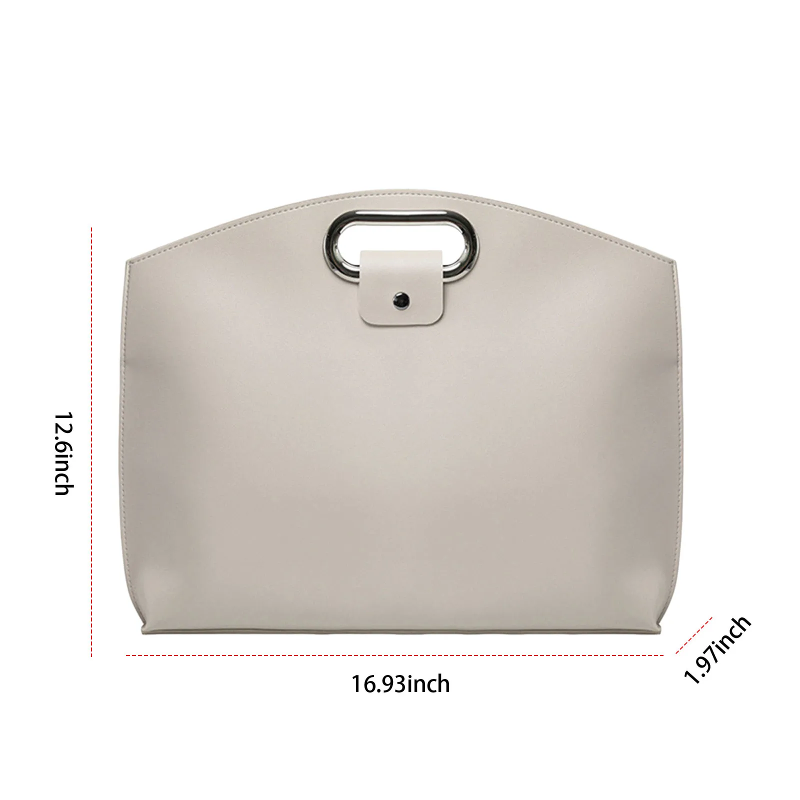 PU Leather 2-in-1 Laptop Sleeve & Pouch with Metallic Handle Multifunctional Laptop Case Laptop Handbags for Work School Travel