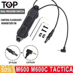 WADSN Tactical Dual Function Pressure Switch For M300 M600 Weapon Flashlight Air Gun NGAL DBAL PEQ15 Laser Remote Contro