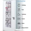 12 Pockets Over the Door Shoe Organizer Large Mesh Pockets With 2 Hooks Transparent Fabric Shoe Rack Storage Bag For Bedroom 2