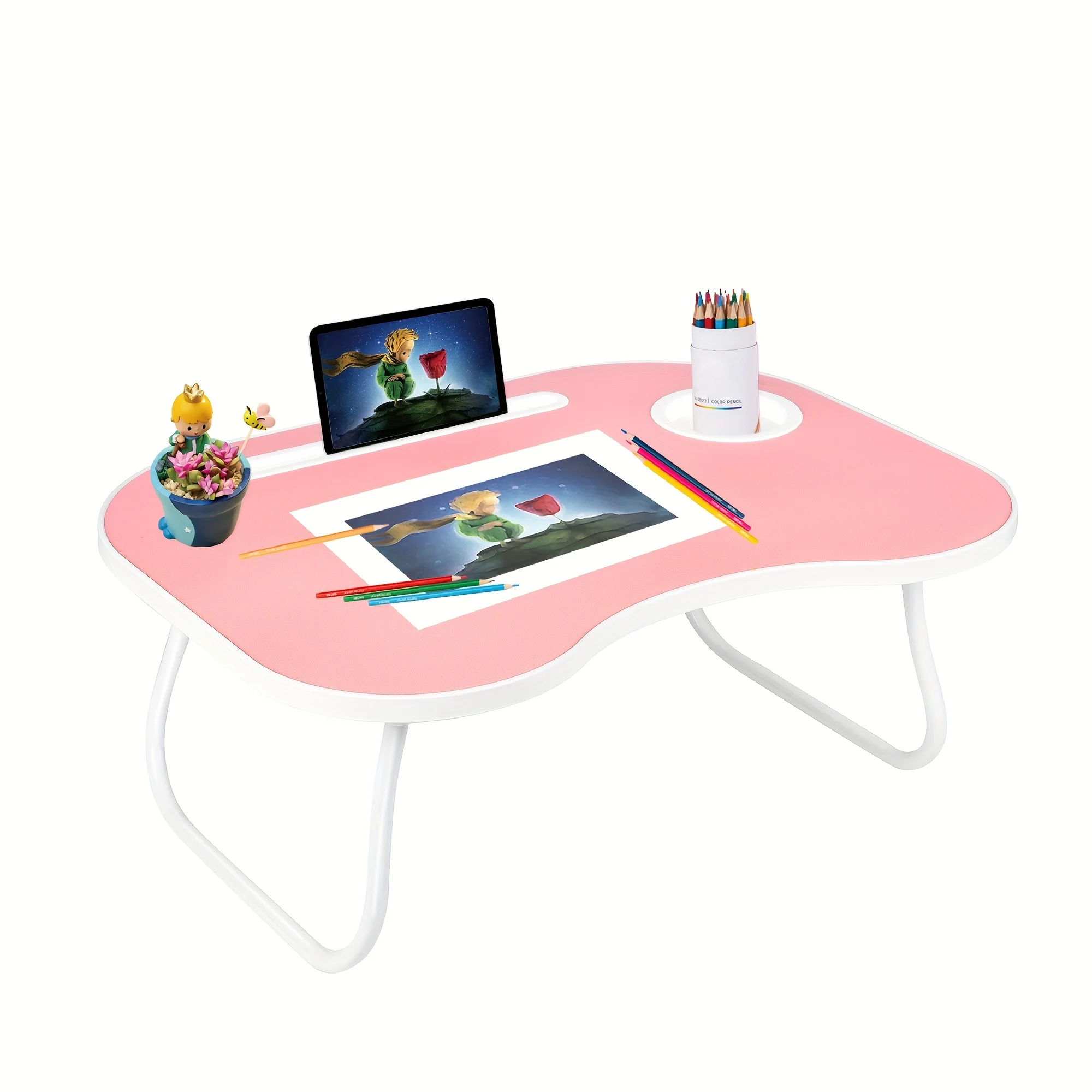Folding Computer Desk Laptop Desk Foldable Bed and Sofa, Laptop Desk, Portable and Lightweight Computer Stand, Small Tray