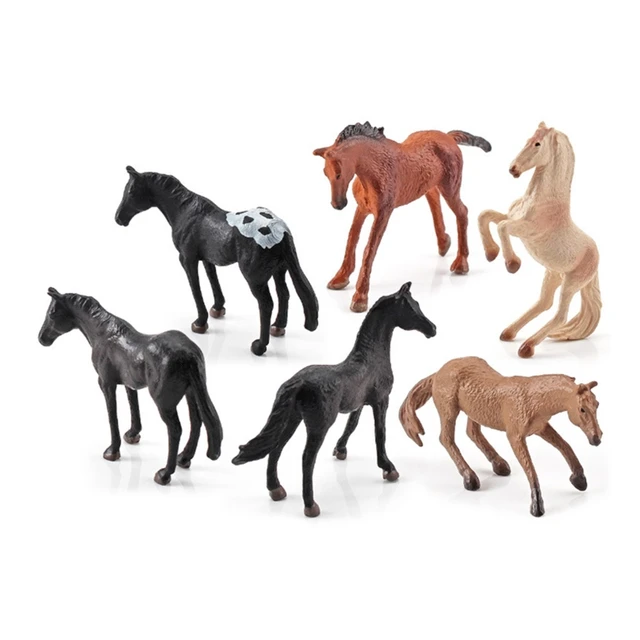 2-3inch Miniature World Famous Horse PVC Model Figure Thoroughbred Mare Interactive Realistic Statue Office Decor 3