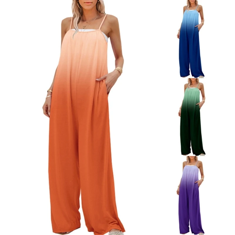 

Jumpsuits For Women Casual Gradients Jumpsuit Loose Jumpsuit