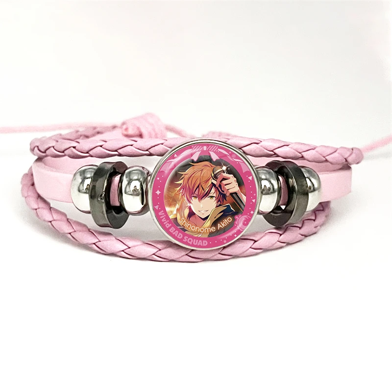 Project SEKAI Anime Leather Bracelets MORE MORE JUMP! Vivid BAD SQUAD Wonderlands×Showtime Leo/need Bangles Jewelry Gift 2