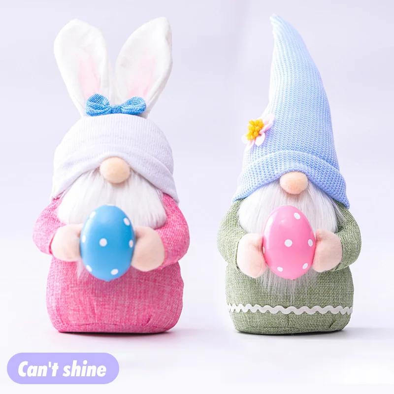 Poupée lapin de pâques Gnome sans visage, décorations de pâques  réutilisables faites à la main pour la maison, ornements de printemps  suspendus, cadeau pour enfants - AliExpress