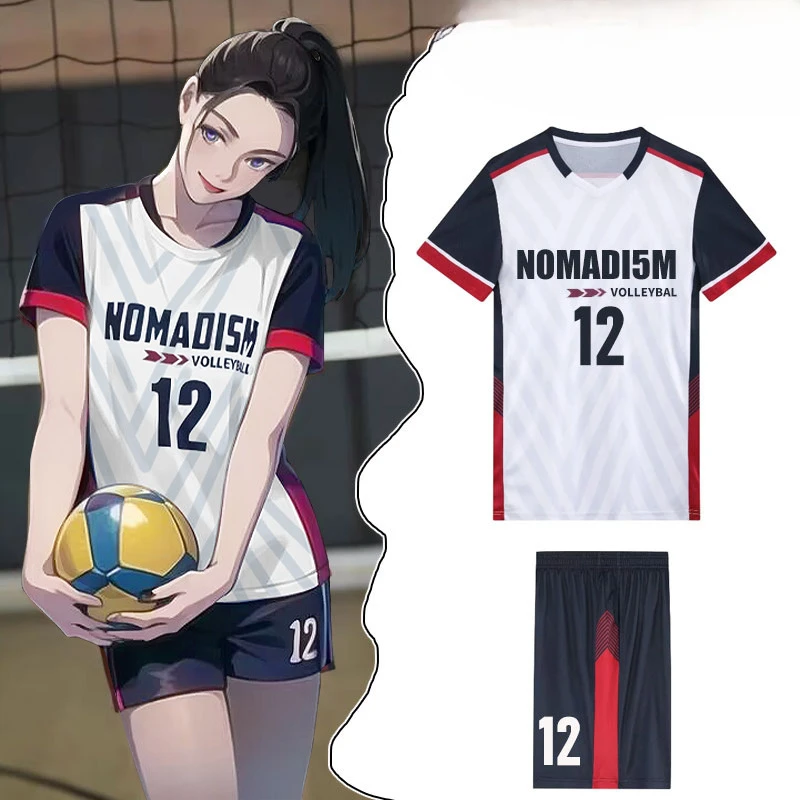 New Volleyball Suit Men's and Women's Volleyball Sportswear Set Short Sleeve Feather Competition Suit Team Large Size