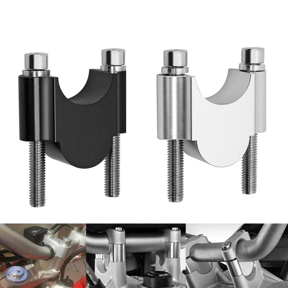 Paire De Riser / Pinces De Fixation Pour Guidon Moto – 22mm/28mm – 1/8in 7/8in – Universel – Neuf