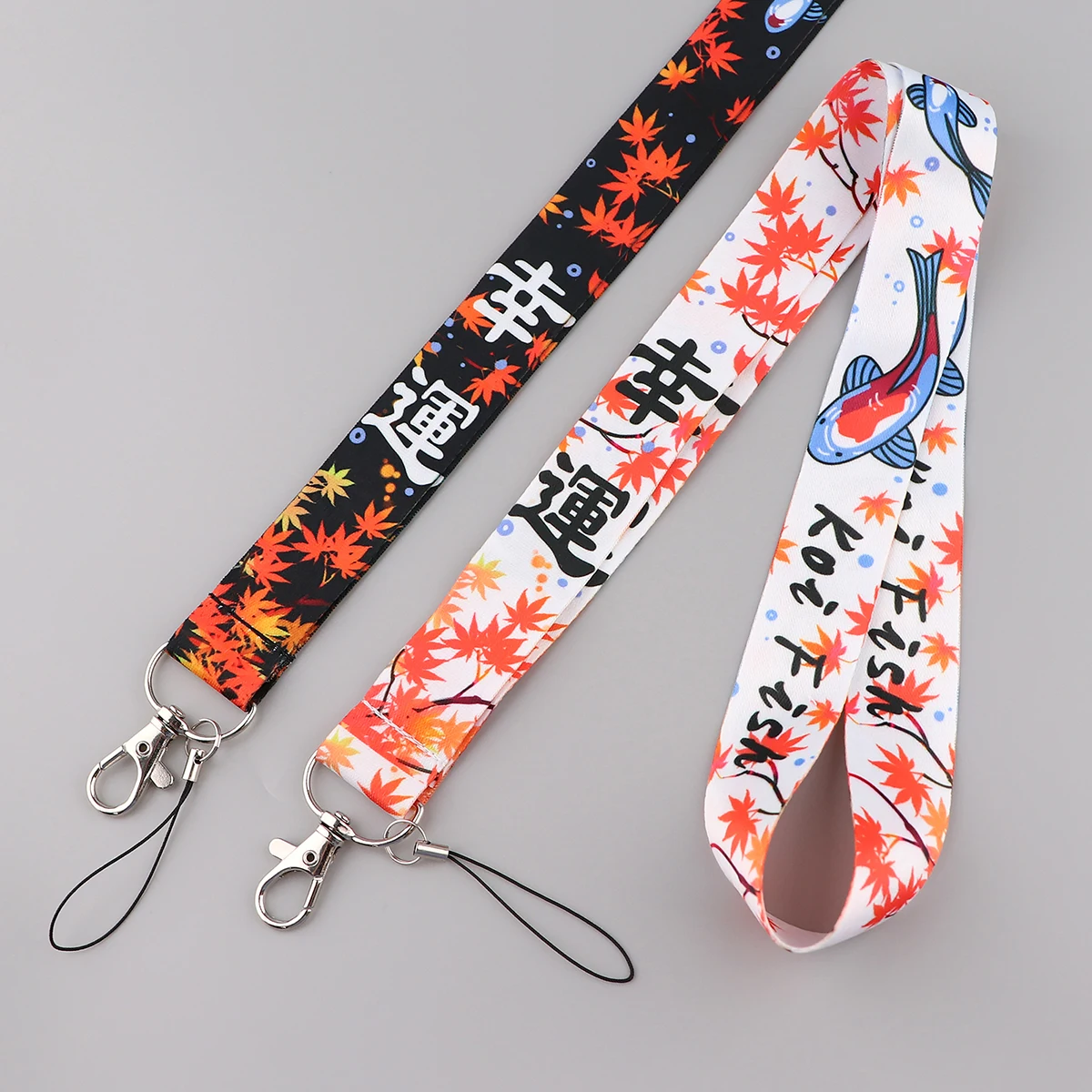 Lucky Koi Maple Leaf Lanyards Card Neck Strap Lanyards ID Badge