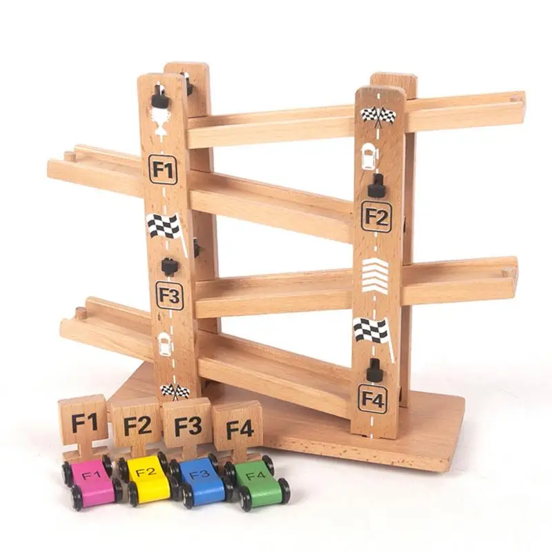 

Car Sliding Racing Toy Inertia Pull Back Glider Building Blocks Vehicle Playset Car Ramp Racer Toy For Children Toddler Boy Girl