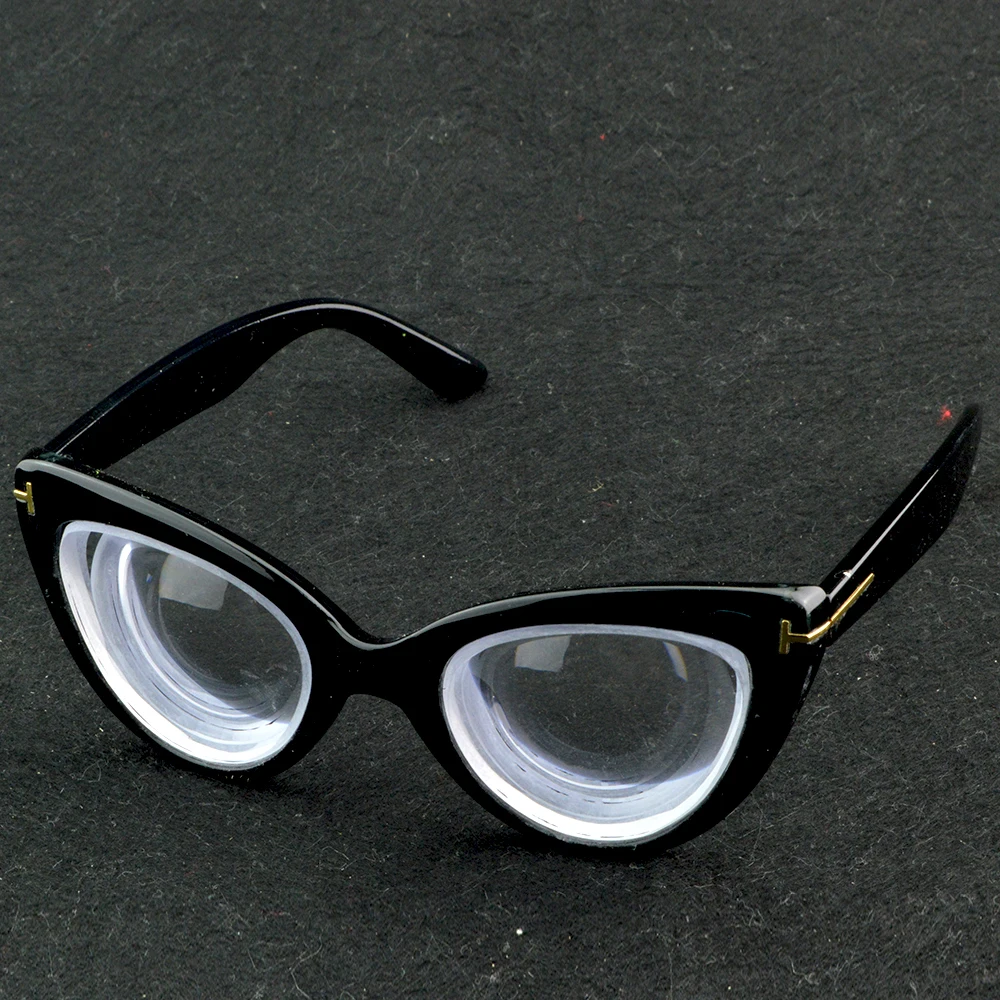 Czarne okulary Clara Vida Cat Eye 60S o wysokiej krótkowzroczności -11 do -20 1