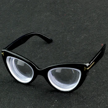 Czarne okulary Clara Vida Cat Eye 60S o wysokiej krótkowzroczności -11 do -20