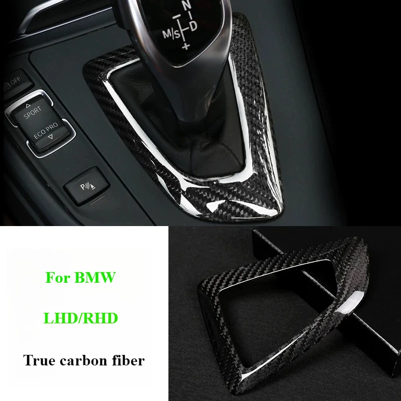 LHD & RHD Carbon Faser Für BMW 1 2 3 4 Serie F20 F22 F23 F30 F31 F34 GT F32 F33 Auto Konsole Getriebe Shift Panel Abdeckung Trim