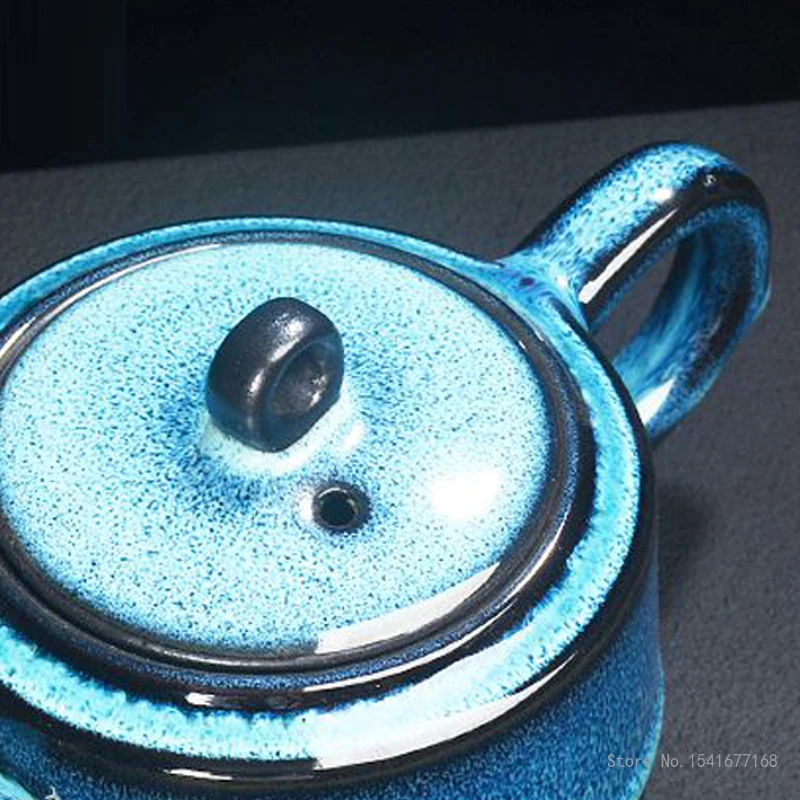 Jianzhan-Kung Fu Tea Set, Chinese Style, Semi Handmade Glaze Color Teapot, Household Items, Ceramics Tea Pot, New, 1Pc