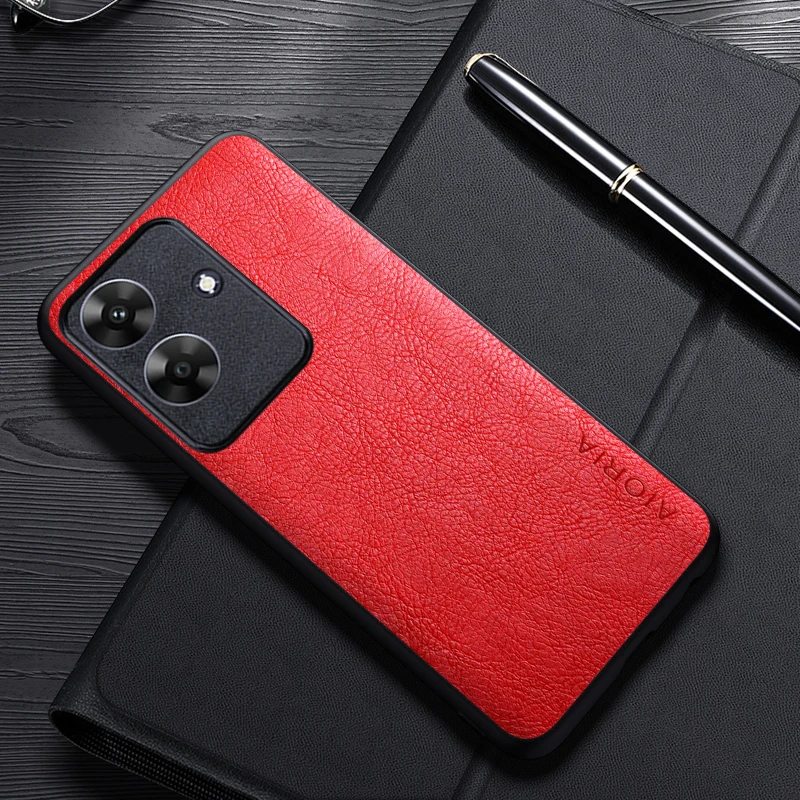 Luxury Leather Business Phone Case with Simple Design