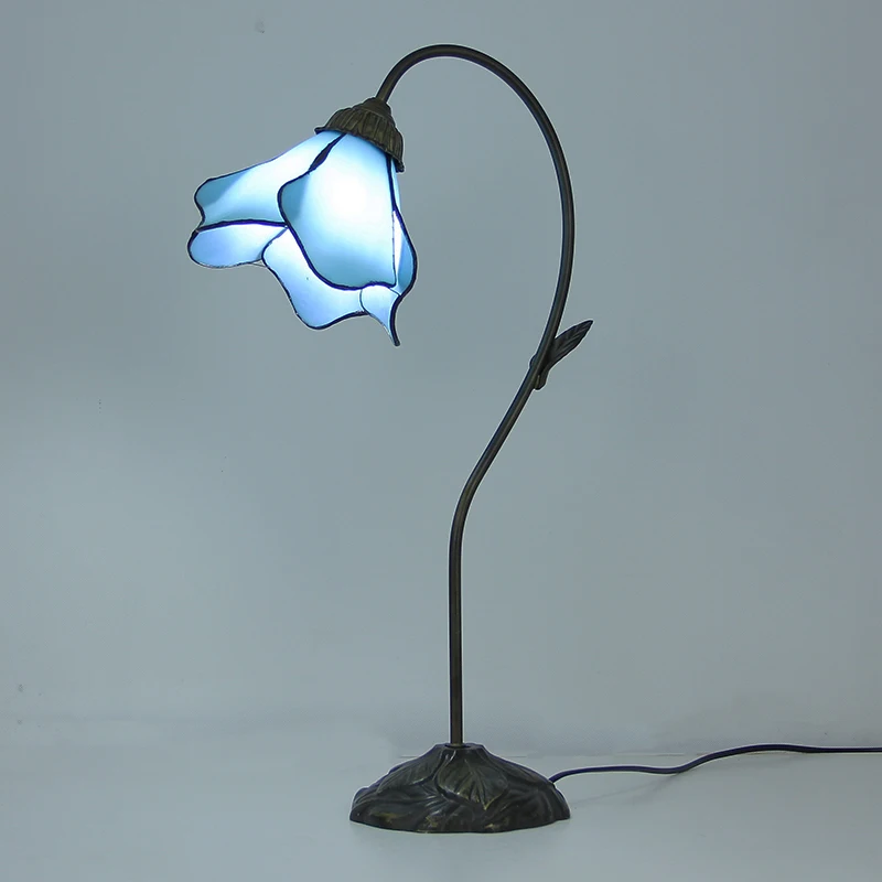 ティファニースタイルテーブルランプ電気スタンドガラスランプ 鳥3