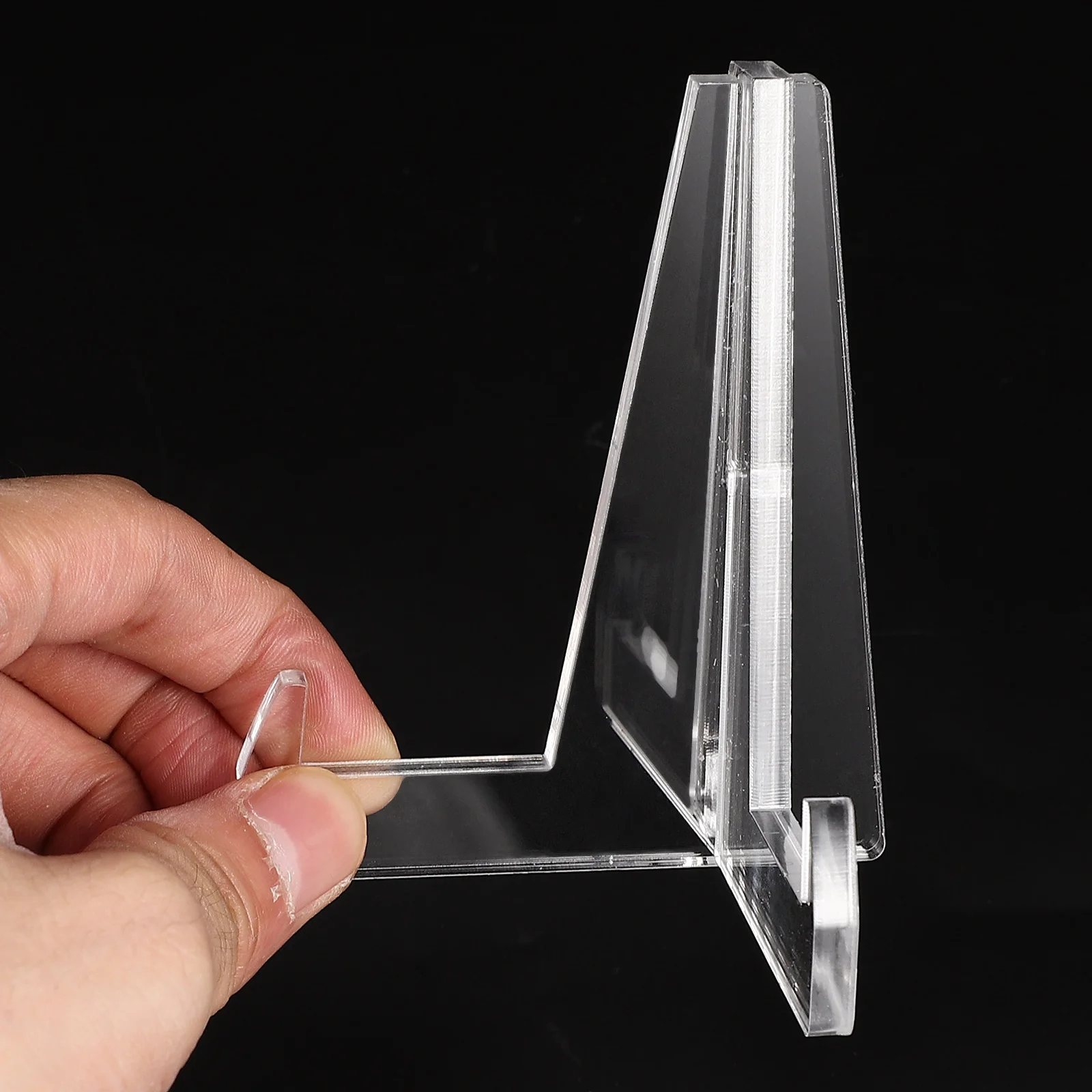 High Grade Acrylic Plate Display Stand Jade Holder Shelf Storage Rack For Dining Room Transparent Small Size Strong Durability 4