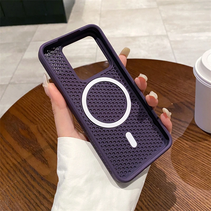 Luxury Heat Dissipation Magnetic Breathable Cooling Mesh Hard Cover