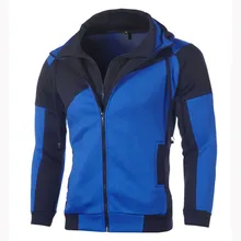 

Cross border 2022 spring and autumn double zipper sweater popular men's Plush warm sports casual cardigan top