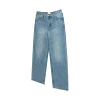 High Street Vintage Washed Blue Jeans for Men Straight Casual Loose Cleanfit Denim Trousers Oversized Cargo Pants 3