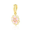 New Gold Daisy Safety Chain Family Tree Lucky Clover Cherry Blossom Clip Charm Bead Fit Original 925 Silver Bracelet DIY Jewelry 4