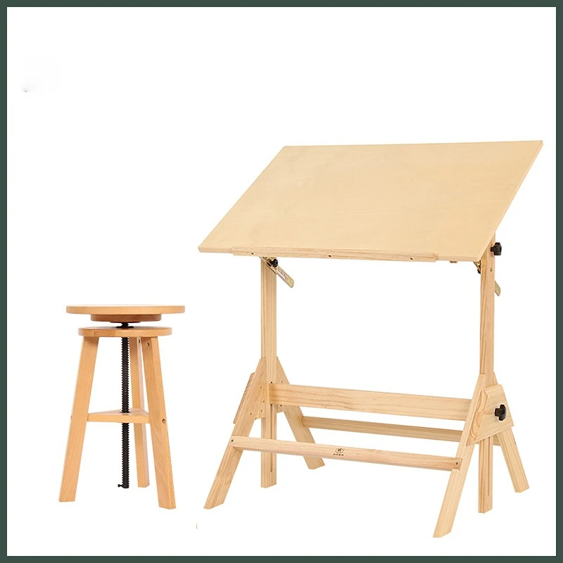 

Wooden Drawing Board Engineering Drawing Table Sketch Lifting Inclined Studio Building Painting Easel Pine Wooden