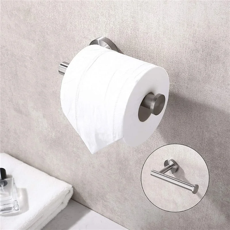 Self Adhesive Toilet Paper Holder Stainless Steel Paper Tissue Rack Wall Mounted Bathroom Kitchen Toilet Roll Holder