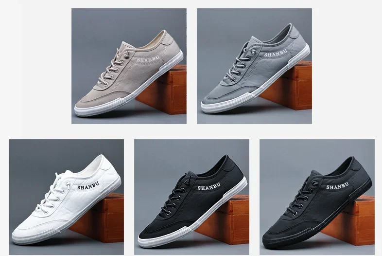 Men Shoes Flat Sneakers White Lace-Up Tenis Masculino Plus Size 46 Men's Casual Shoes Lightweight Breathable 6