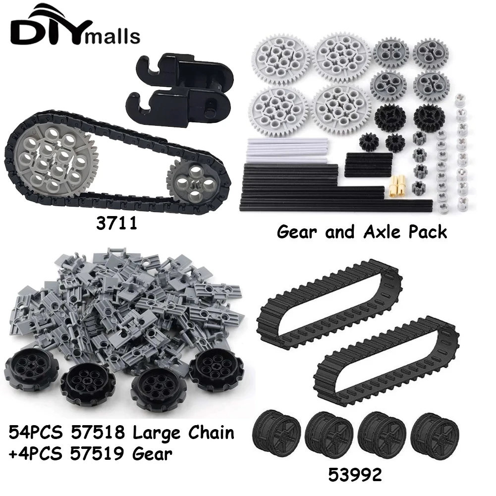 Chain gear kits Technical Tracks and Wheels Pack Gears and Axle