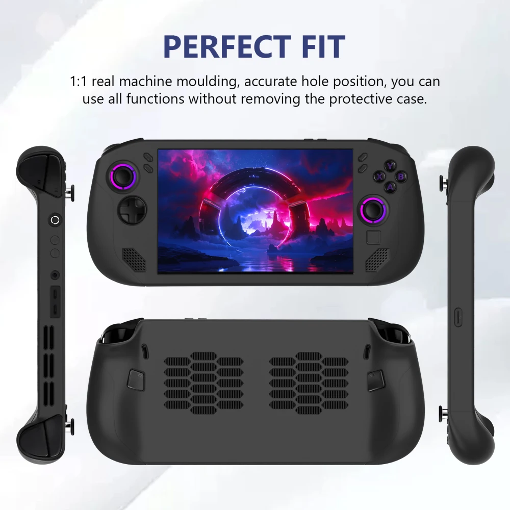 Shockproof Silicone Protective Case for Gaming Console - Available in Black, White, and Pink
