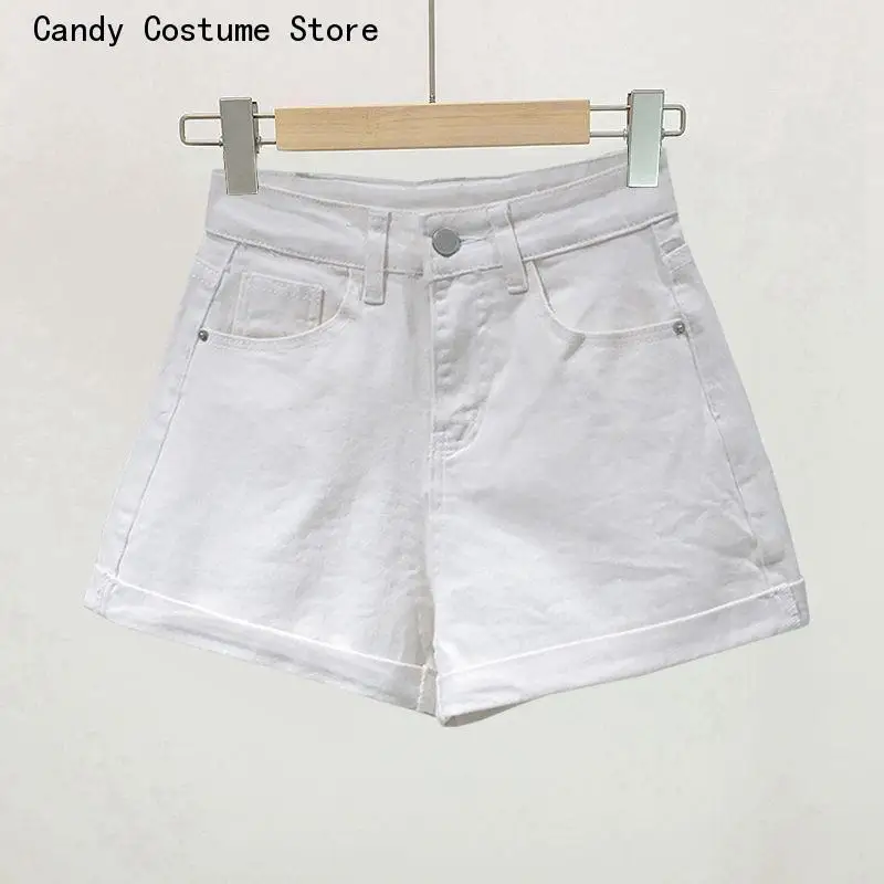 Denim Vintage Summer Basic Simple All-Match Hot Sale High Waist Leisure Ladies Streetwear Chic Classic Shorts Women