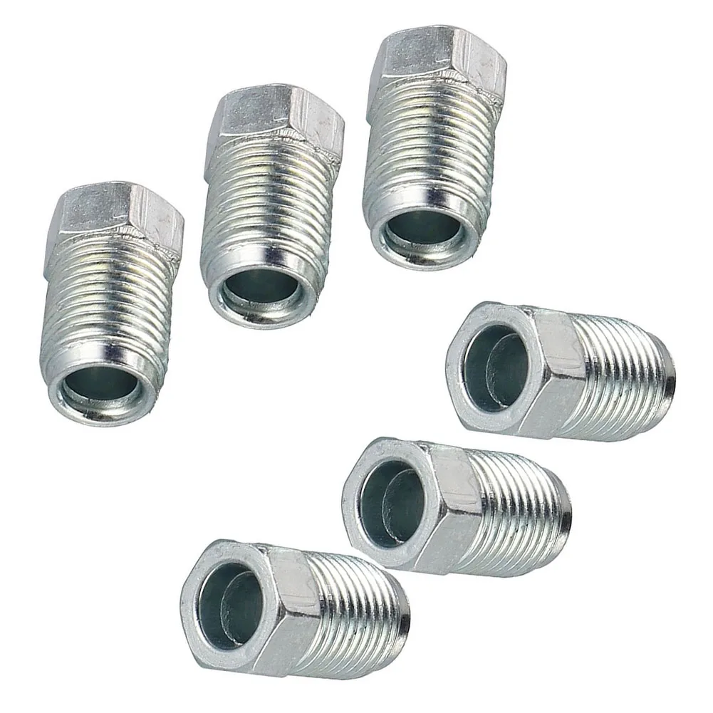 Kits Metric Nuts Cylinder Fittings M12mm X1mm Silver Unions Master 3/16" Pipe Brake Cable Connector Car Accessories brake oil connector,car brake pipe repair kit,air compressor hose connector