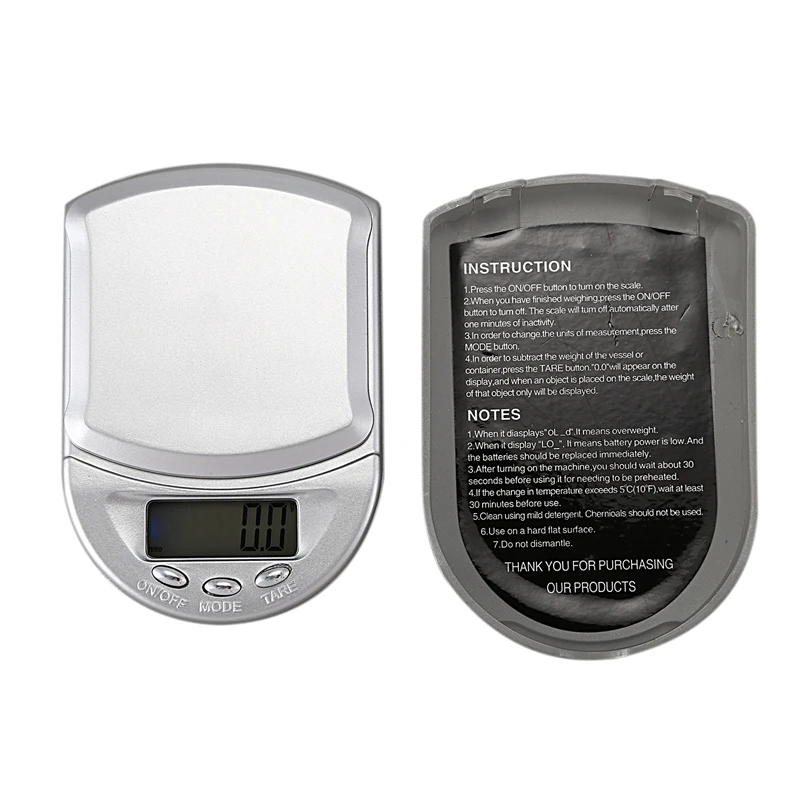 500g / 0.1g 디지털 포켓 저울, 주방 가정용 정확한 문자 저울
