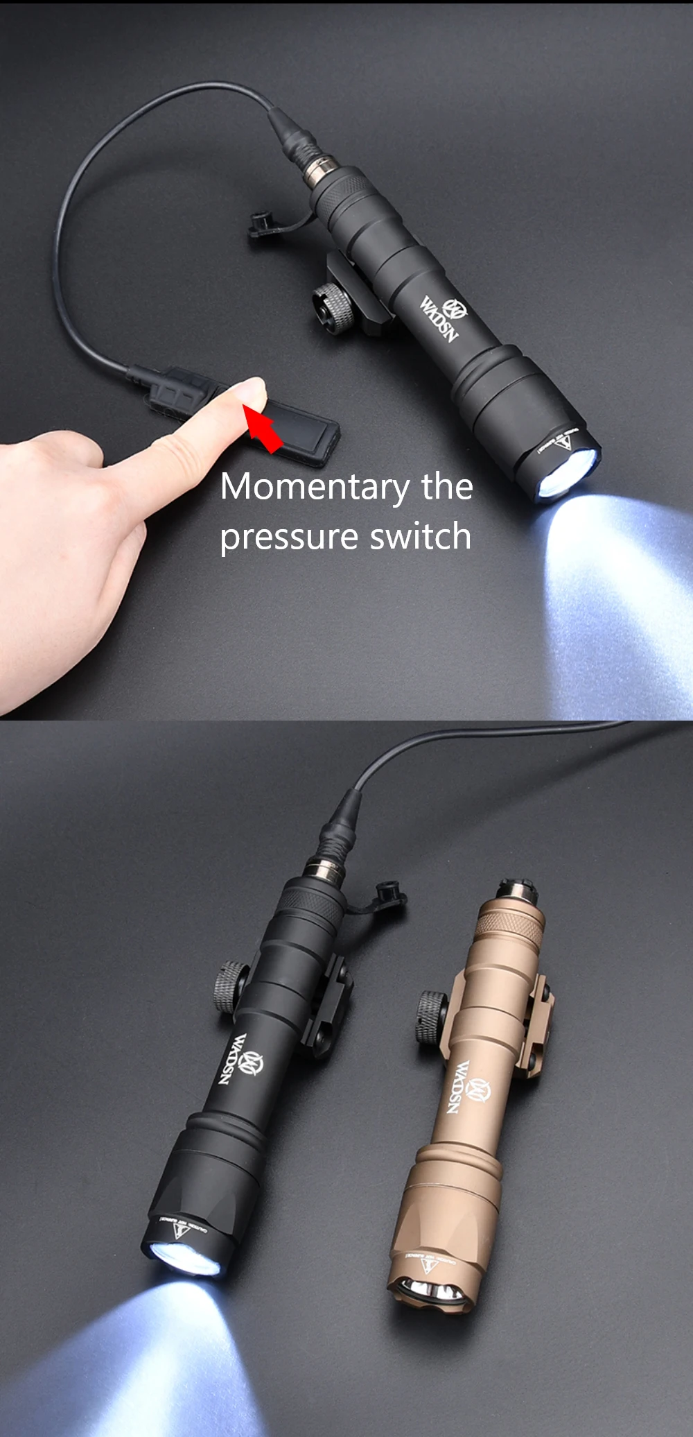 Tactical PEQ-15 Sight Red Green Blue Laser IR Fill Light Strobe