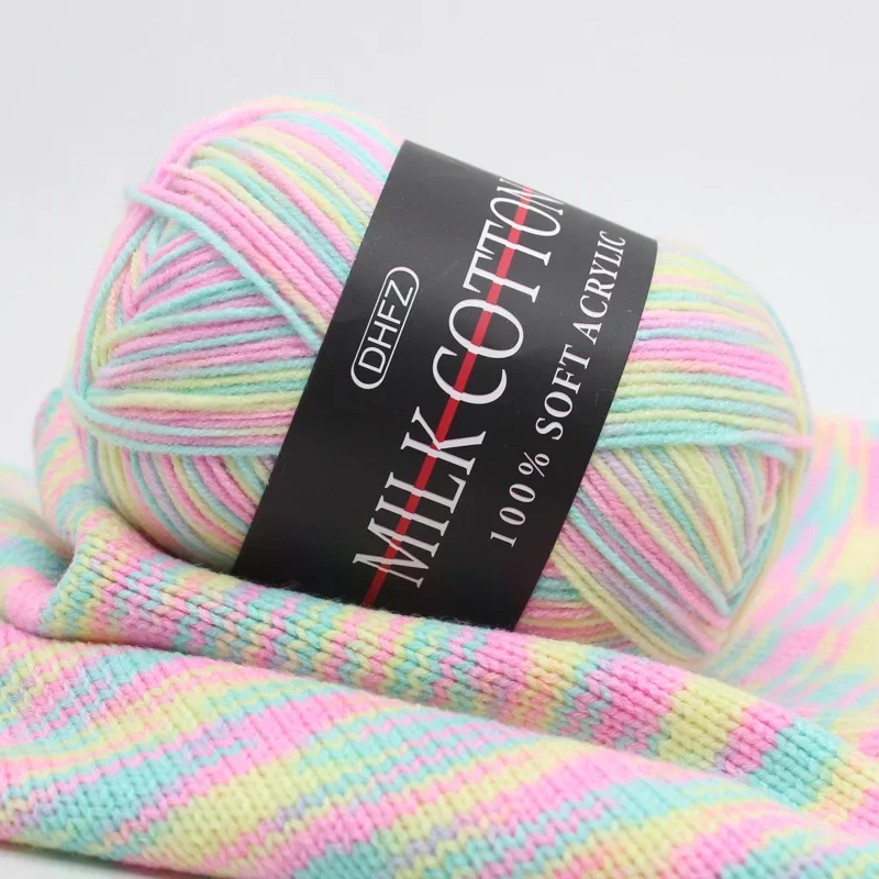 1/2/3Bag Crochet Yarn Milk Cotton Knitting Yarn Soft Warm Baby Yarn for  Hand Knitting Supplies
