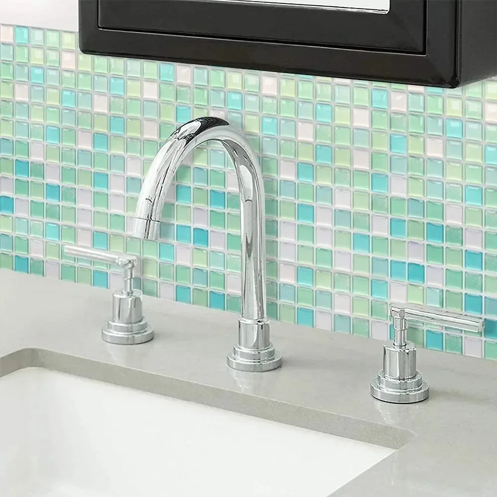 Waterproof PVC Mosaic Tile Sticker for DIY Backsplash