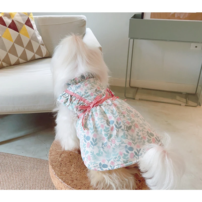 Warm Small Dog Dress Winter Cat Chihuahua Puppy Dresses Yorkshire Terrier Pomeranian Malta Clothes Barboncino Bichon Dog Clothing